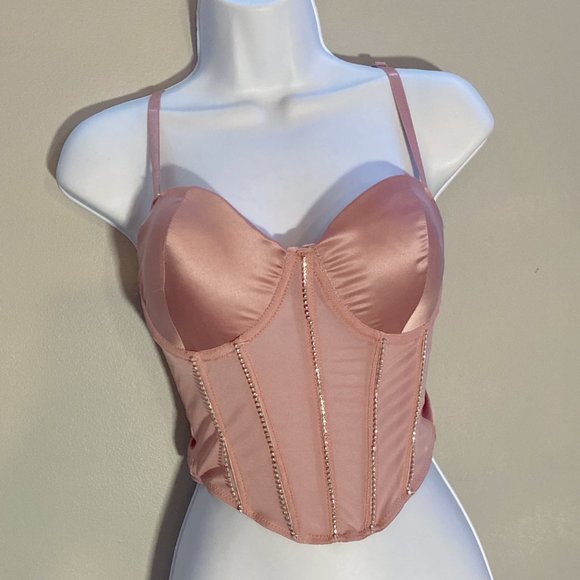 ✨NEW Dusty Rose Rhinestone Bustier ✨ - Picture 5 of 6